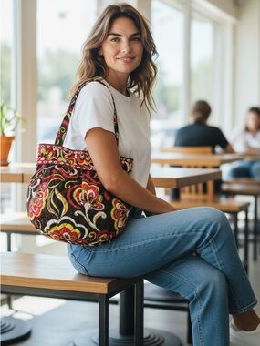Vera Bradley Quilted Floral Shoulder Bag